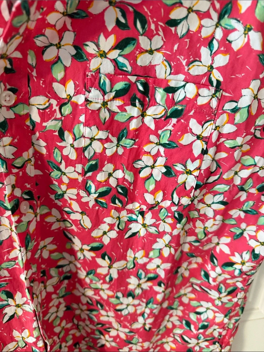 NWT J.Crew Men's Slim Flex Short Sleeve Floral Button Down Shirt Size XL